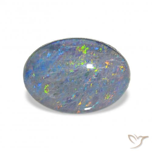3.88ct Multicolore Triplet d'opale, ovale, Opaque