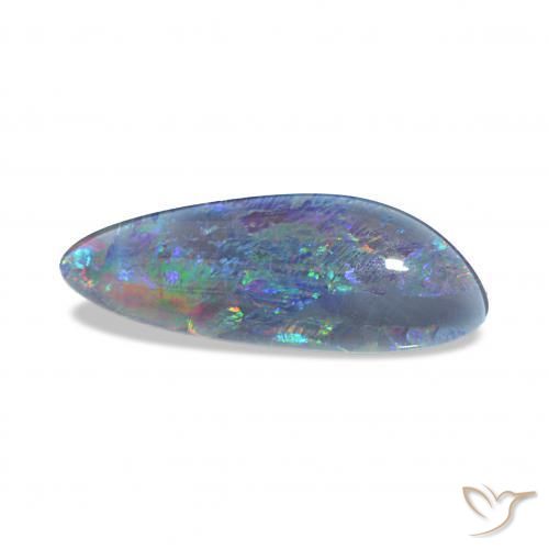 Triplet d'opale Multicolore naturelle Fantaisie, 4.33 ct, Opaque