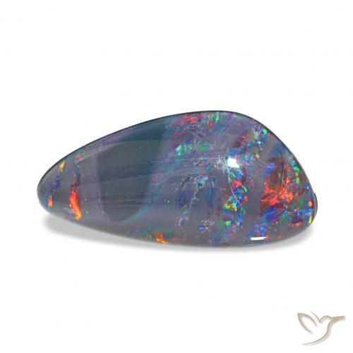 Triplet d'opale Multicolore naturelle Fantaisie, 4.17 ct, Opaque
