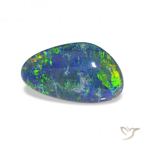 Triplet d'opale Multicolore naturelle Fantaisie, 3.63 ct, Opaque