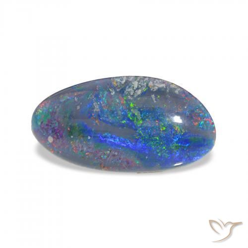 Triplet d'opale Multicolore naturelle Fantaisie, 3.56 ct, Opaque