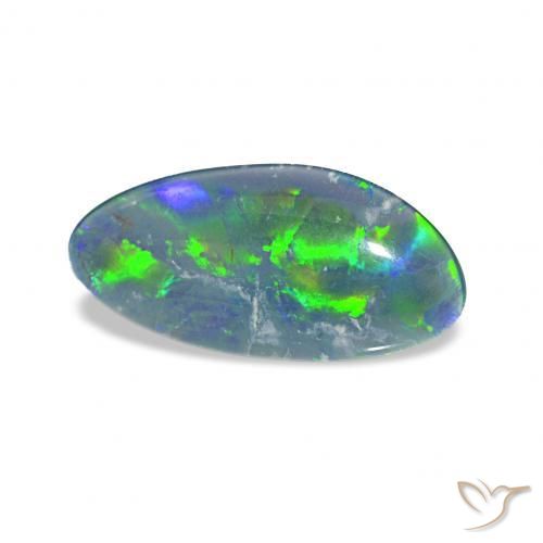Triplet d'opale Multicolore naturelle Fantaisie, 3.22 ct, Opaque