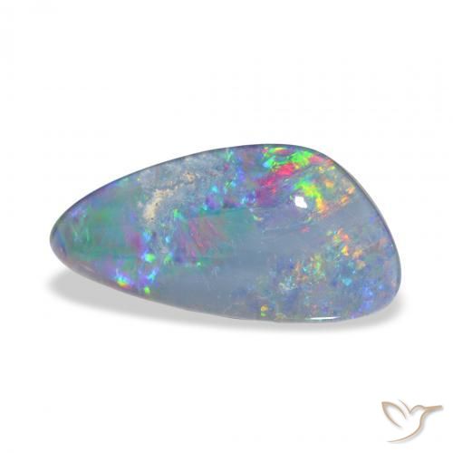 Triplet d'opale Multicolore naturelle Fantaisie, 4.17 ct, Opaque