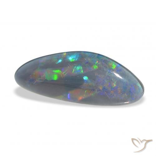 Triplet d'opale Multicolore naturelle Fantaisie, 6.71 ct, Opaque
