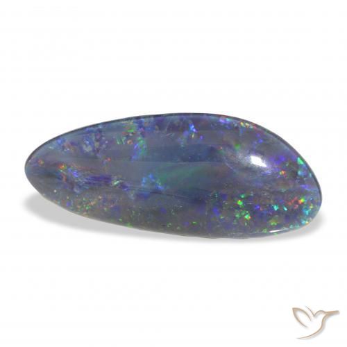 Triplet d'opale Multicolore naturelle Fantaisie, 6.48 ct, Opaque