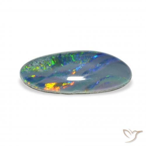 Triplet d'opale Multicolore naturelle Fantaisie, 4.21 ct, Opaque