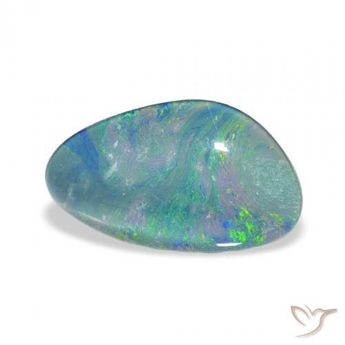 Triplet d'opale Multicolore naturelle Fantaisie, 3.34 ct, Opaque