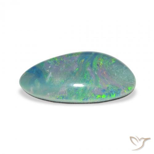 Triplet d'opale Multicolore naturelle Fantaisie, 3.34 ct, Opaque