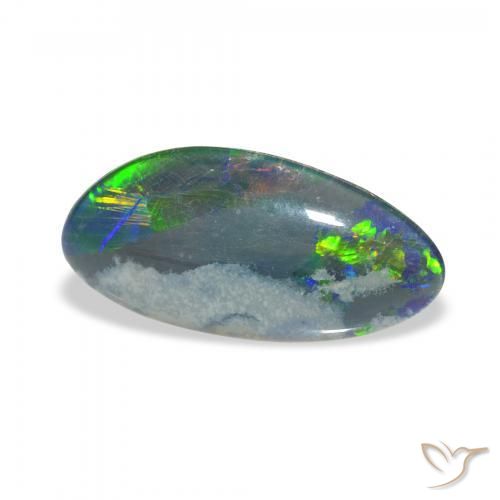 Triplet d'opale Multicolore naturelle Fantaisie, 3.22 ct, Opaque