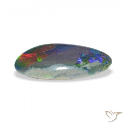 Triplet d'opale Multicolore naturelle Fantaisie, 3.22 ct, Opaque