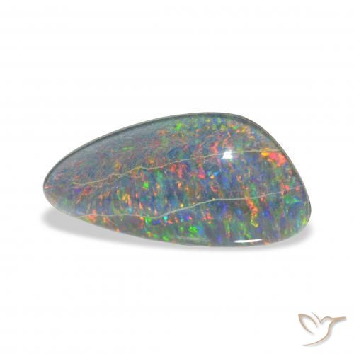 Triplet d'opale Multicolore naturelle Fantaisie, 4.23 ct, Opaque