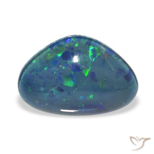 Triplet d'opale Multicolore naturelle Fantaisie, 7.04 ct, Opaque