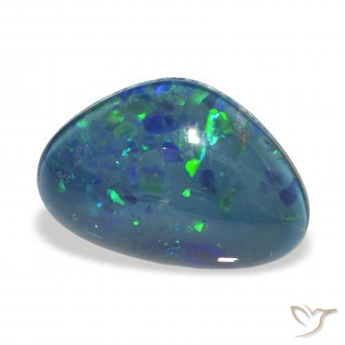 Triplet d'opale Multicolore naturelle Fantaisie, 7.04 ct, Opaque