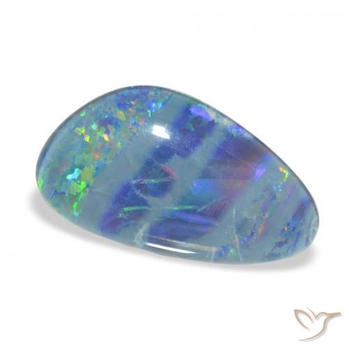 Triplet d'opale Multicolore naturelle Fantaisie, 7.90 ct, Opaque