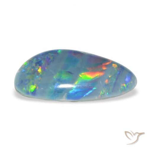 Triplet d'opale Multicolore naturelle Fantaisie, 7.90 ct, Opaque