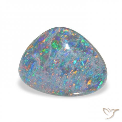 Triplet d'opale Multicolore naturelle Fantaisie, 3.88 ct, Opaque