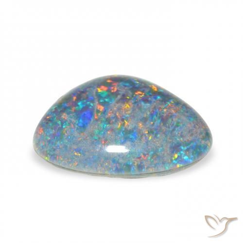 Triplet d'opale Multicolore naturelle Fantaisie, 3.88 ct, Opaque