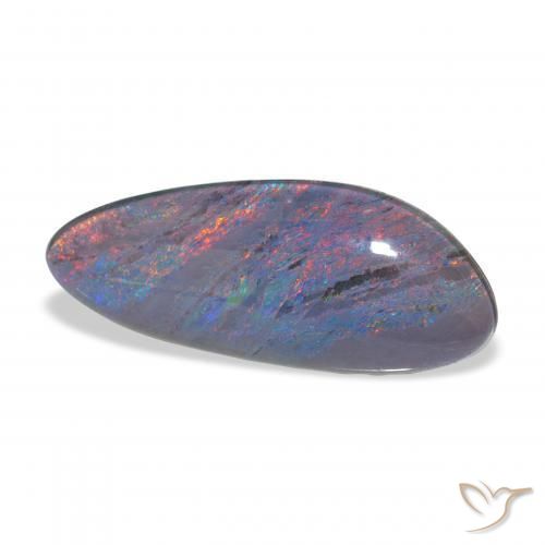 Triplet d'opale Multicolore naturelle Fantaisie, 6.45 ct, Opaque