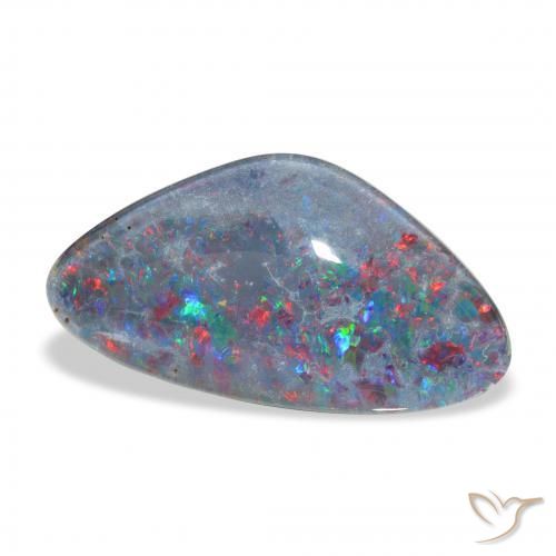 Triplet d'opale Multicolore naturelle Fantaisie, 6.95 ct, Opaque