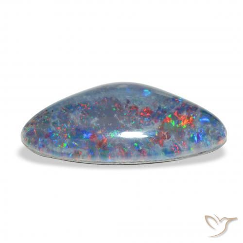 Triplet d'opale Multicolore naturelle Fantaisie, 6.95 ct, Opaque