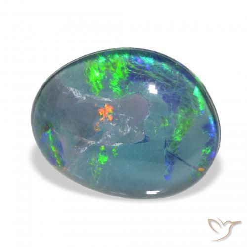 Triplet d'opale Multicolore naturelle Fantaisie, 10.02 ct, Opaque