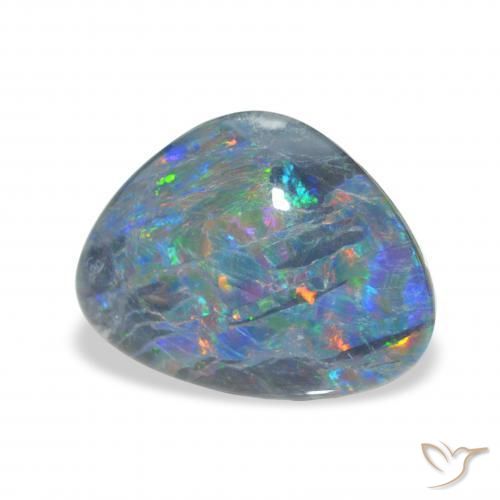Triplet d'opale Multicolore naturelle Fantaisie, 3.95 ct, Opaque