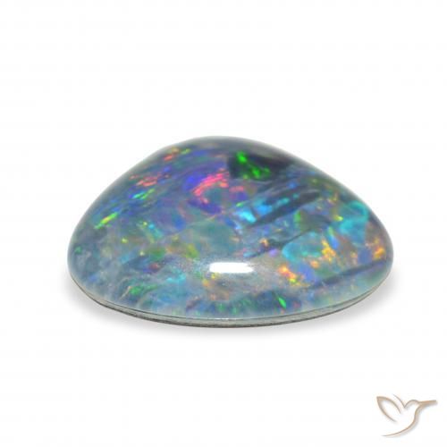 Triplet d'opale Multicolore naturelle Fantaisie, 3.95 ct, Opaque