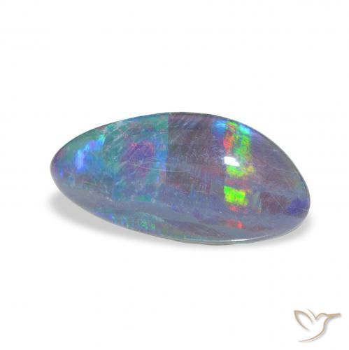Triplet d'opale Multicolore naturelle Fantaisie, 2.36 ct, Opaque