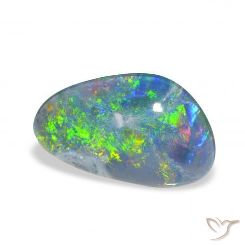 Triplet d'opale Multicolore naturelle Fantaisie, 3.45 ct, Opaque