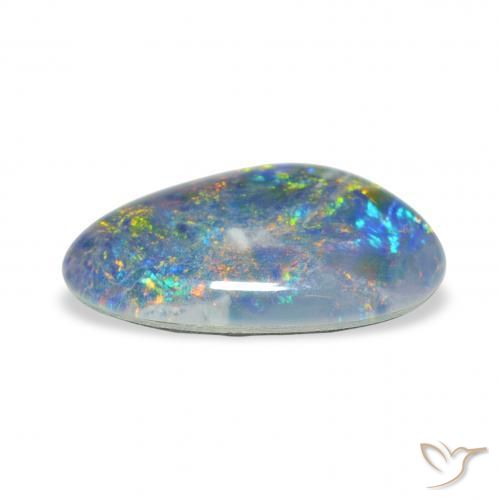 Triplet d'opale Multicolore naturelle Fantaisie, 3.45 ct, Opaque