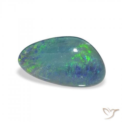Triplet d'opale Multicolore naturelle Fantaisie, 3.08 ct, Opaque