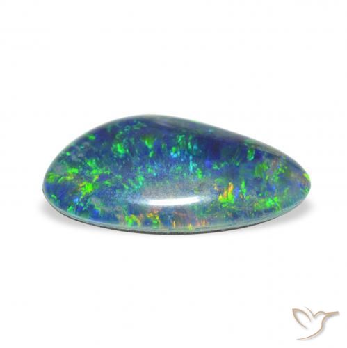 Triplet d'opale Multicolore naturelle Fantaisie, 3.22 ct, Opaque