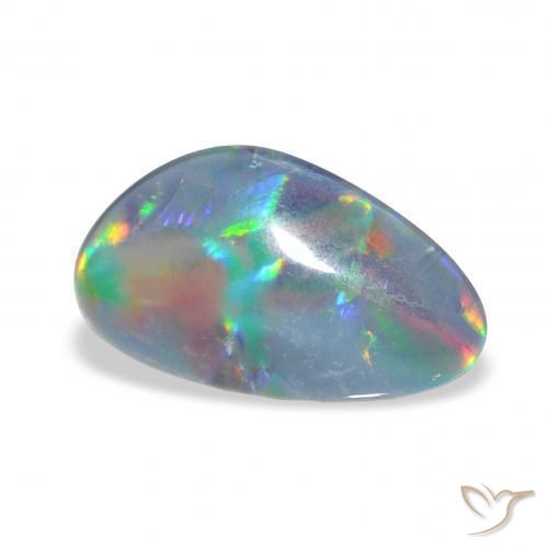 Triplet d'opale Multicolore naturelle Fantaisie, 3.13 ct, Opaque