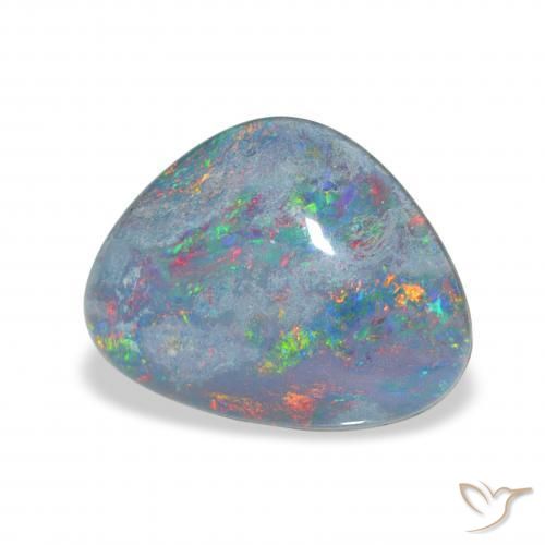 Triplet d'opale Multicolore naturelle Fantaisie, 4.14 ct, Opaque