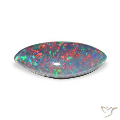 Triplet d'opale Multicolore naturelle Marquise, 1.90 ct, Opaque