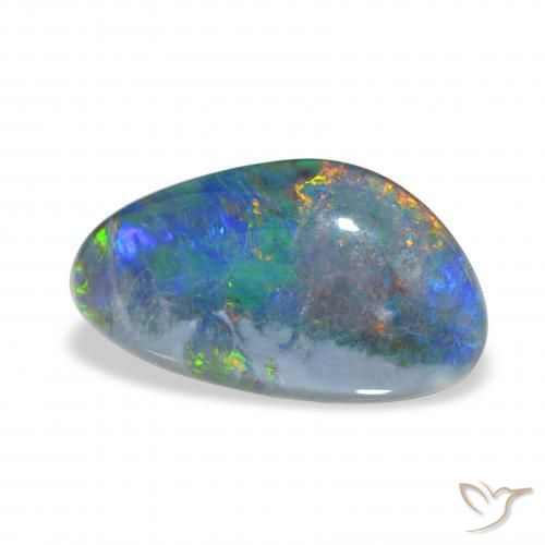 Triplet d'opale Multicolore naturelle Fantaisie, 3.28 ct, Opaque