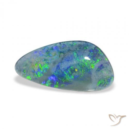 Triplet d'opale Multicolore naturelle Fantaisie, 4.12 ct, Opaque