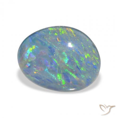 Triplet d'opale Multicolore naturelle Fantaisie, 9.36 ct, Opaque