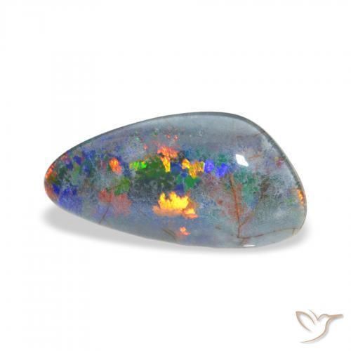 Triplet d'opale Multicolore naturelle Fantaisie, 3.56 ct, Opaque