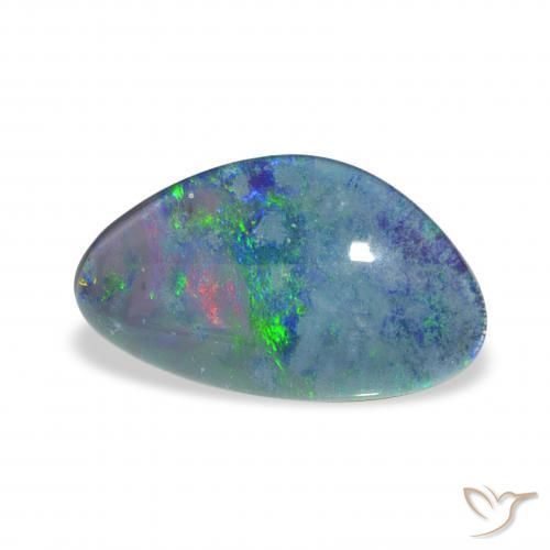 Triplet d'opale Multicolore naturelle Fantaisie, 3.85 ct, Opaque