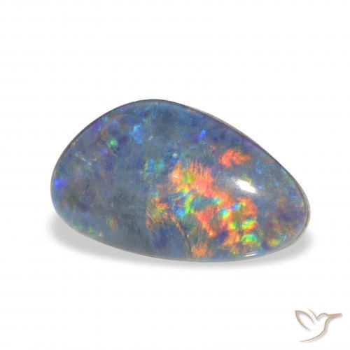 Triplet d'opale Multicolore naturelle Fantaisie, 3.36 ct, Opaque
