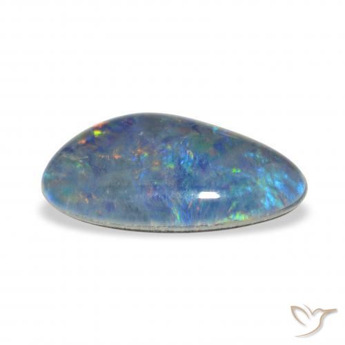 Triplet d'opale Multicolore naturelle Fantaisie, 3.36 ct, Opaque