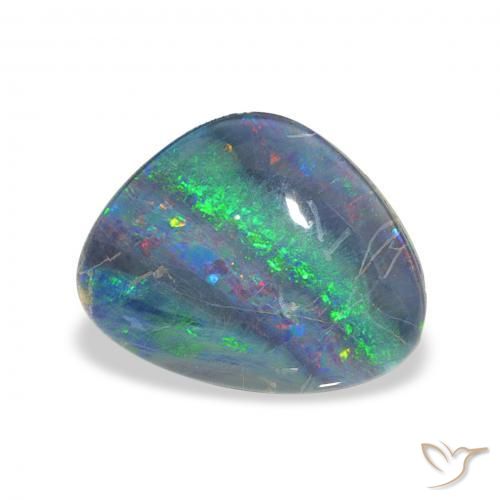 Triplet d'opale Multicolore naturelle Fantaisie, 3.81 ct, Opaque