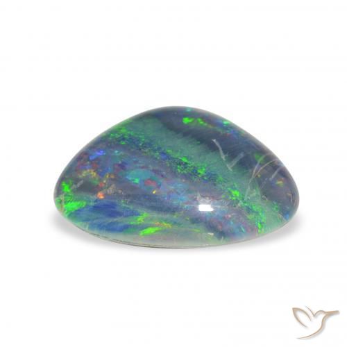 Triplet d'opale Multicolore naturelle Fantaisie, 3.81 ct, Opaque