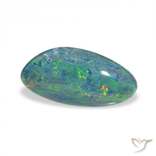 Triplet d'opale Multicolore naturelle Fantaisie, 2.38 ct, Opaque