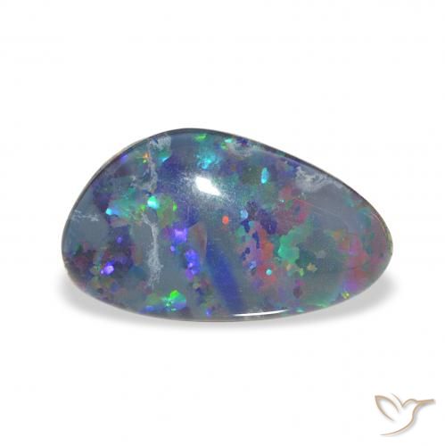 3.58ct Multicolore Triplet d'opale, Fantaisie, Opaque