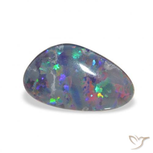 Triplet d'opale Multicolore naturelle Fantaisie, 3.58 ct, Opaque