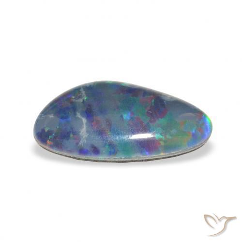 Triplet d'opale Multicolore naturelle Fantaisie, 3.58 ct, Opaque