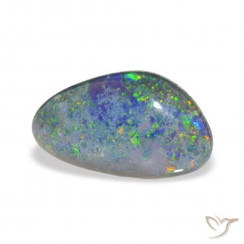 Triplet d'opale Multicolore naturelle Fantaisie, 3.81 ct, Opaque