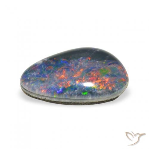 Triplet d'opale Multicolore naturelle Fantaisie, 1.73 ct, Opaque